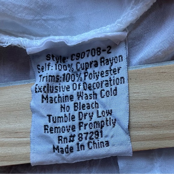 Johnny Was Peacock Embroidered Georgette Top - Picture 8 of 14